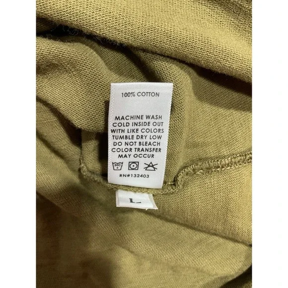 Cotton Citizen Mens Presley Slub Knit Shirt Sz L Olive Green LS Button Up - Picture 8 of 8